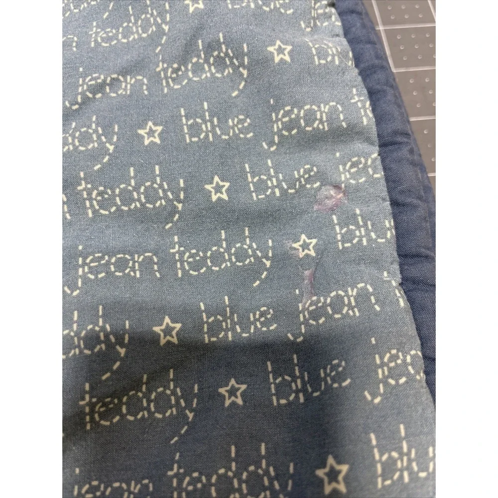 Blue Jean‎ Teddy Bear Crib Quilt Toys Holding Sail Boat Baby Blanket 38